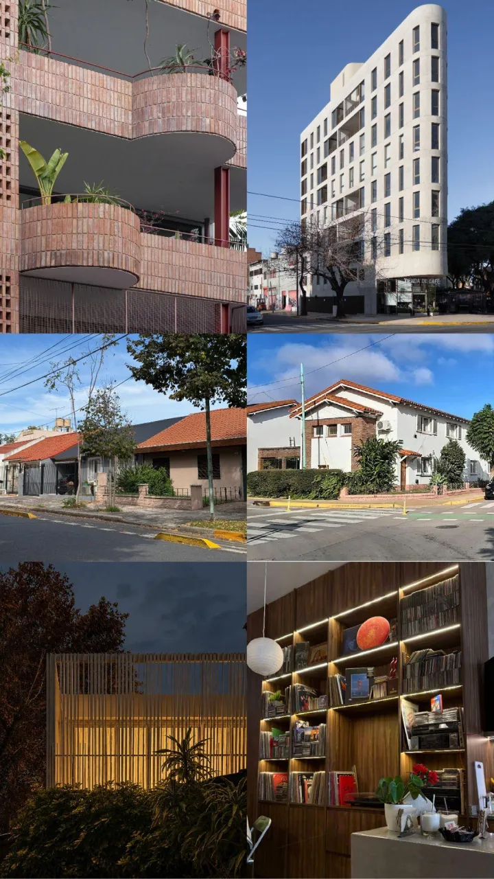 Collage de los espacios del recorrido Ciudad doméstica en Saavedra, Villa Urquiza