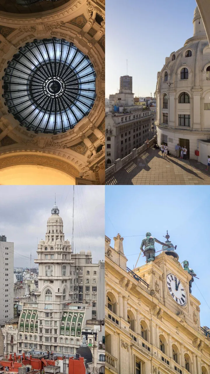 Collage de los espacios del recorrido Ciudad histórica en Monserrat, San Nicolás, San Telmo